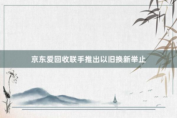 京东爱回收联手推出以旧换新举止